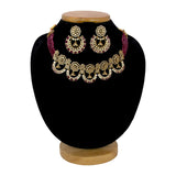 Victorian Antique Finish Ruby CZ Choker Set - KSupreme