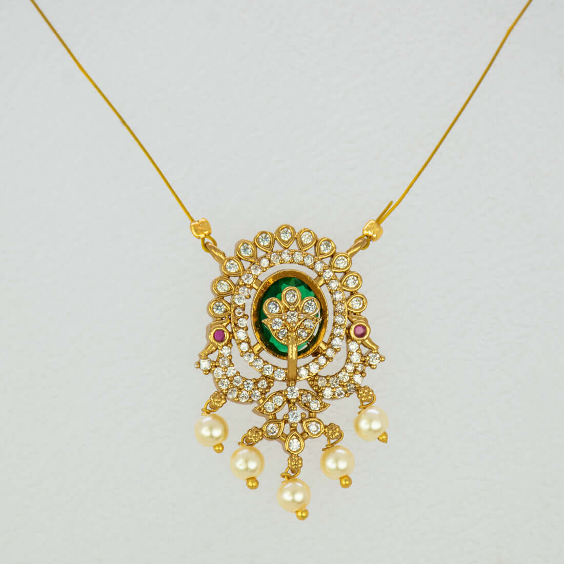 Victorian Invisible Chain CZ Pendant Necklace - K Supreme